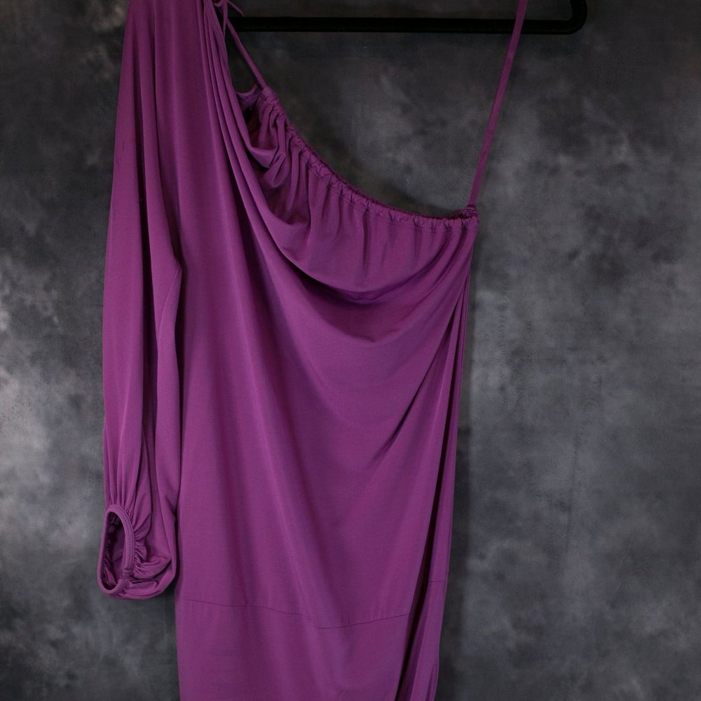 bcbg max azria purple one shoulder dress XXS